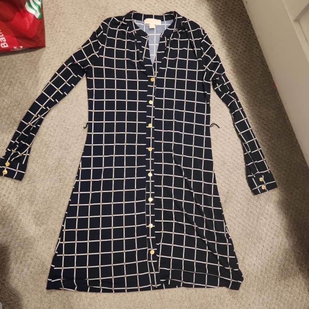 NEW MICHAEL KORS BUTTON DOWN DRESS SIZE SMALL - NEW